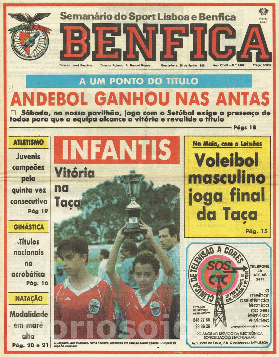jornal o benfica 2487 1990-06-20